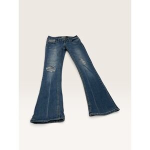 Soundgirl Womens Size 5 Y2K Flare Bell Bottom Jeans Fleur De Lis Embellished